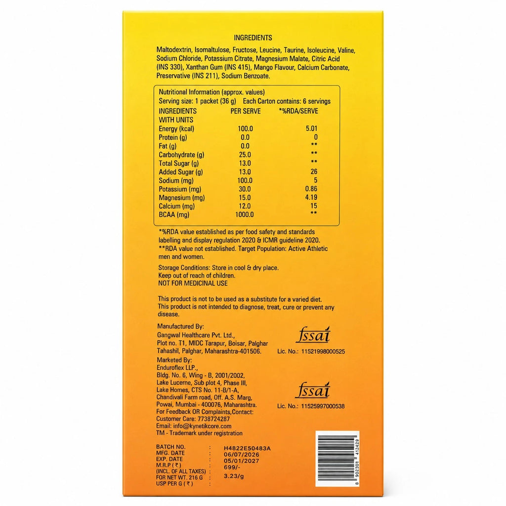 KYNETIK CORE Non-Caffeinated Energy Gel